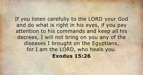 Exodus 15:26 - Bible verse - DailyVerses.net