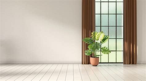 Premium Photo | Home interior mockup on white wall background 3d render