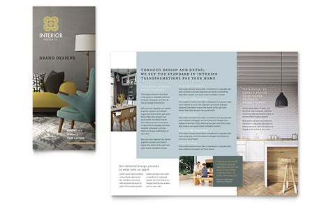 Interior Design Tri Fold Brochure Template Design