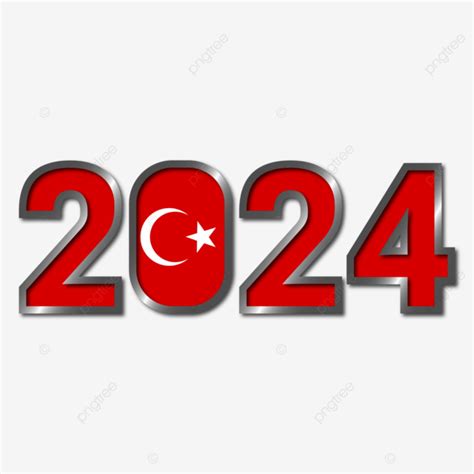 2024 Turkiye Flag Artfont Vector, 2024 Turkiye, 2024, 2024 Turkiye Flag PNG and Vector with ...