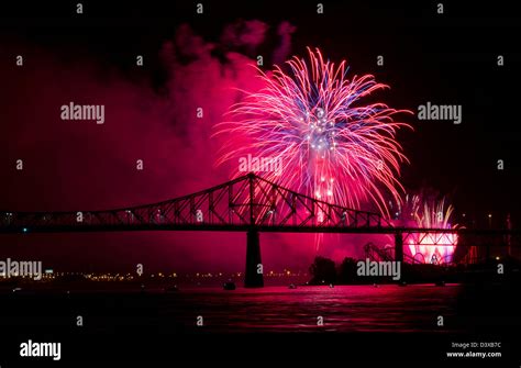 Fireworks at La Ronde, Montreal-Canada Stock Photo - Alamy