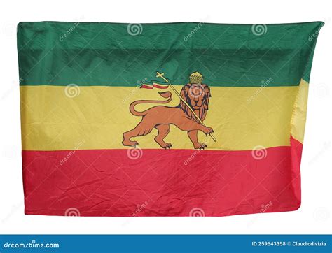 Imperial Flag of Ethiopia Isolated Over White Stock Photo - Image of isolated, transparent ...