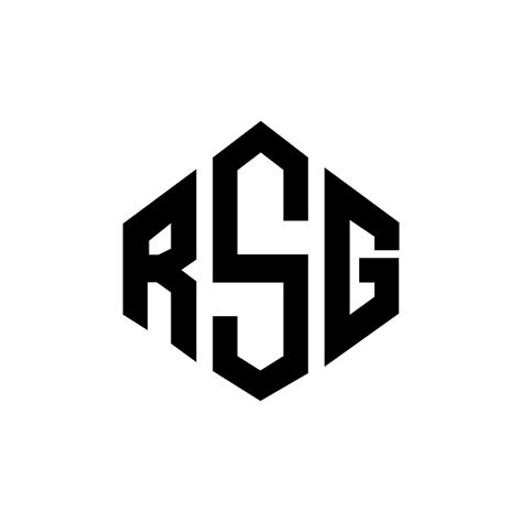 diseño de logotipo de letra rsg con forma de polígono. diseño de ...