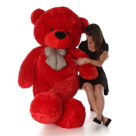 6 foot Huge Life Size Red Valentine’s Day Teddy Bear Bitsy Cuddles with ...