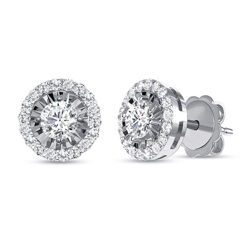 Halo Diamond Earrings | Diamond Mansion