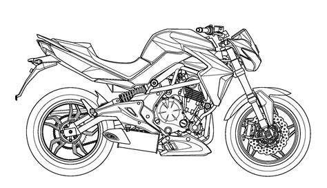 coloriage moto - coloriage de moto kawasaki à imprimer