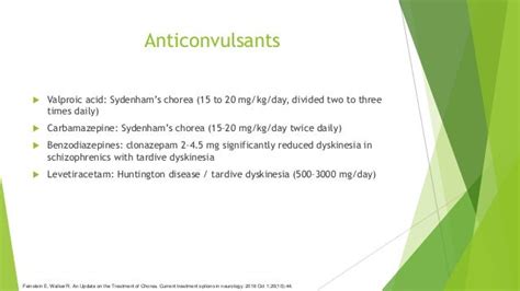 Chorea: Treatment Update