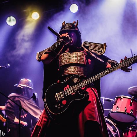 Samurai as the lead singer of a rock band. : r/weirddalle