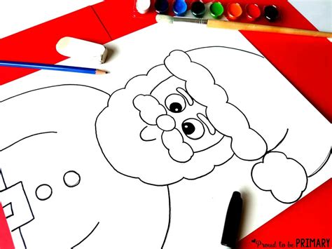 Santa Claus Drawing - The Jolliest Art Activity! – Proud to be Primary