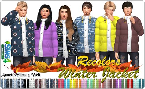 Annett's Sims 4 Welt: Winter Jacket (Male) - Recolors