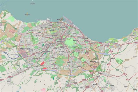 Large road map of Edinburgh city | Edinburgh | United Kingdom | Europe | Mapsland | Maps of the ...