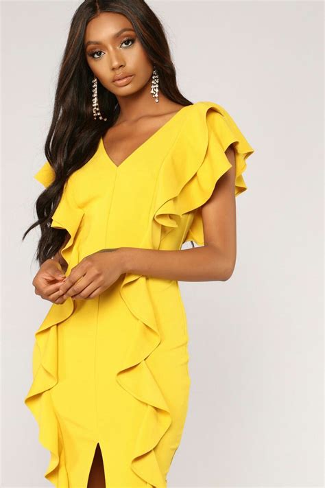 Yellow dress | Neon yellow dresses, Womens yellow dress, Yellow clothes ...