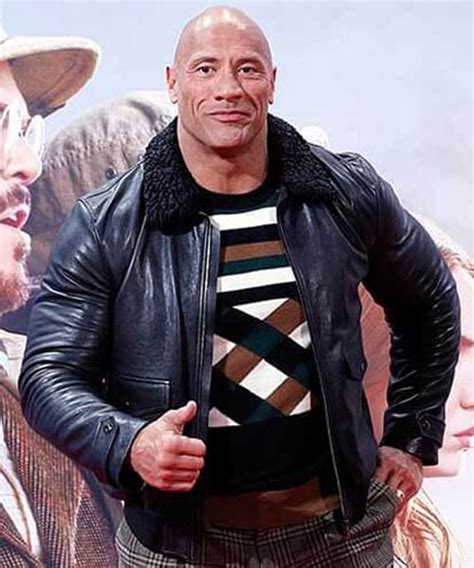 Dwayne Johnson Jumanji 3 Black Leather Jacket - usaleatherfirm