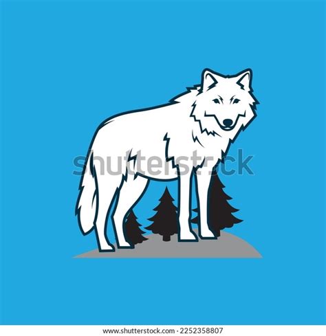 Wolf Forest Silhouette Illustration Vector Stock Vector (Royalty Free ...