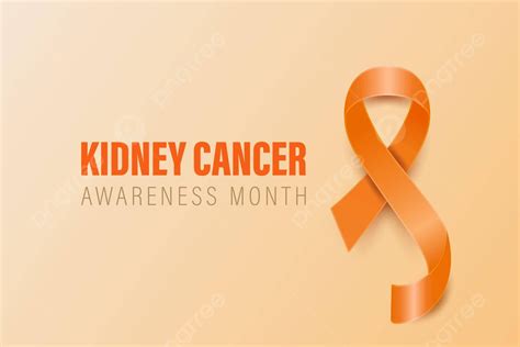 3d Ribbon For Kidney Cancer Awareness On Orange Background Vector, Orange Color, Day, Help PNG ...