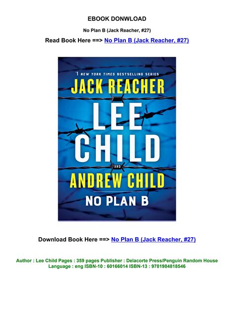 epub read No Plan B (Jack Reacher, #27) By Lee Child on Iphone New ...