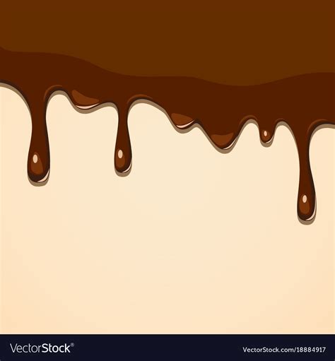 Melting chocolate Royalty Free Vector Image - VectorStock