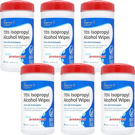 Pharma-C-Wipes 70% Isopropyl Alcohol Wipes (Case of 6 Canisters) : Buy ...