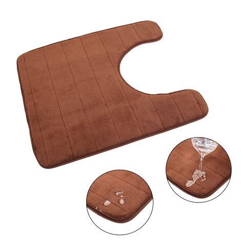 Bathroom mats,U-Shaped Contour Memory Foam Toilet Mat,Non-Slip Backing Floor Carpet, Water ...