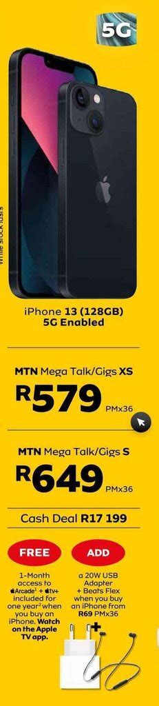 iPhone 13 128GB 5G offer at MTN