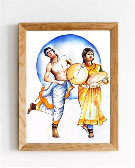 Parai Thappattam Tamil Traditional Dance Original Watercolor - Etsy ...