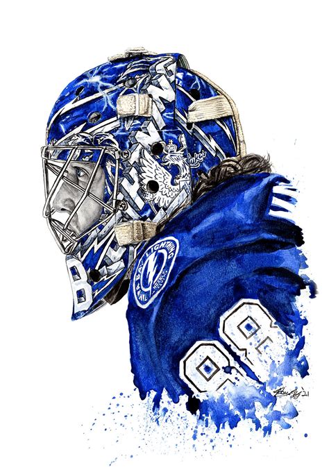 Andrei Vasilevskiy Mask - Print | Mike Nguyen Art