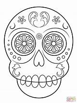 Simple Sugar Skull coloring Page  Free Printable Coloring Pages sketch template