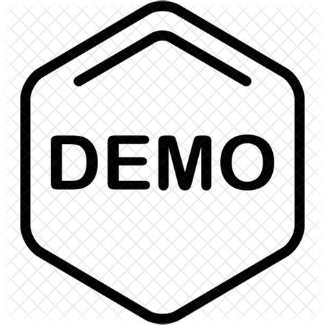 Demo Icon - Download in Line Style