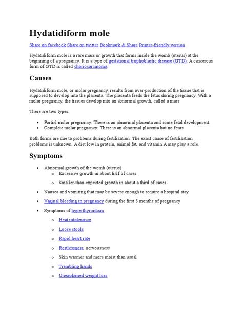Understanding Hydatidiform Mole: Causes, Symptoms, Diagnosis, Treatment ...