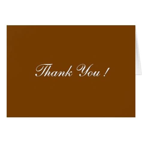 Chocolate Blank Inside Thank You | Zazzle.com | Custom thank you cards ...