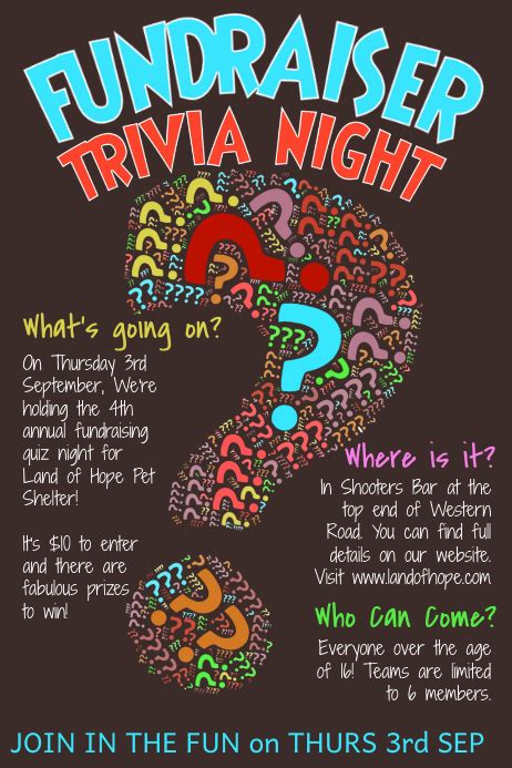 Trivia Quiz Night Poster Template | PosterMyWall