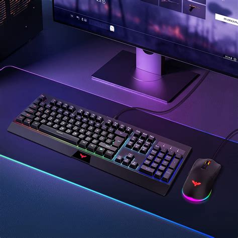 HAVIT KB854L RGB Gaming Keyboard & 6400 DPI Programmable Mouse Combo,