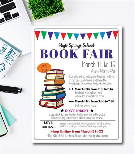 Book Fair Flyer Template School Book Fair PTA PTO School - Etsy ...