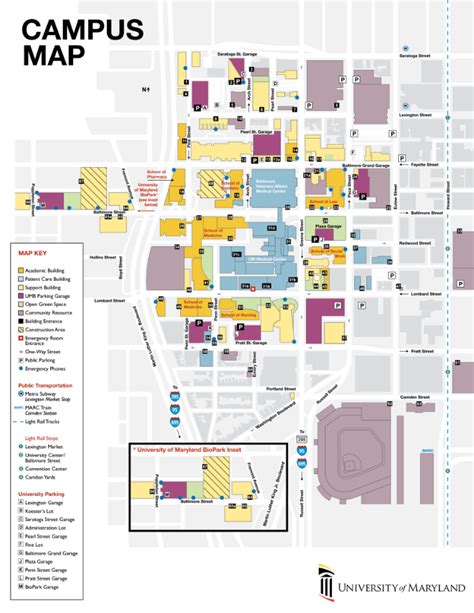 University Of Maryland Baltimore Campus Map - Map