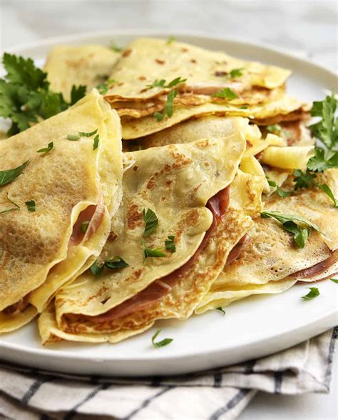 Easy Savory Crepes (Make ahead option!) - Pinch and Swirl