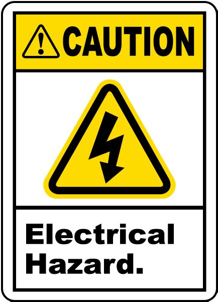 Caution Electrical Hazard Label J6701 - by SafetySign.com