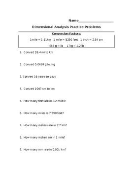 Physics Dimensional Analysis Worksheet - prntbl.concejomunicipaldechinu ...