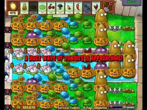 Plants Vs Zombies Survival Endless "good strategy" - YouTube