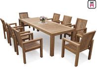 Rectangle / Round / Square Folding Table And Chairs Solid Wood Garden Furniture Sets