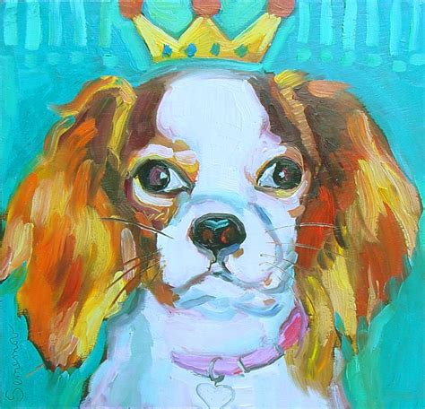 King Charles Cavalier Art Print by Gena Semenov FREE Shipping USA - Etsy