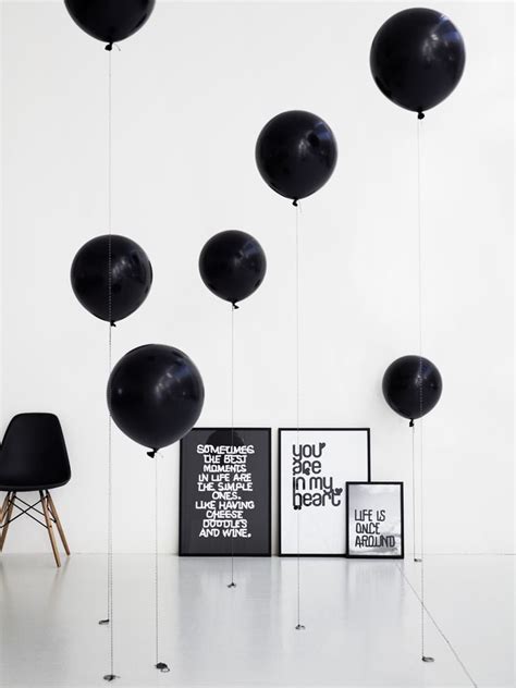 Blogit (With images) | Black balloons, Black white parties, Monochrome party