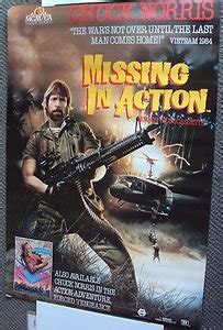 CHUCK NORRIS Original MISSING IN ACTION Vietnam War CANNON Films Movie POSTER