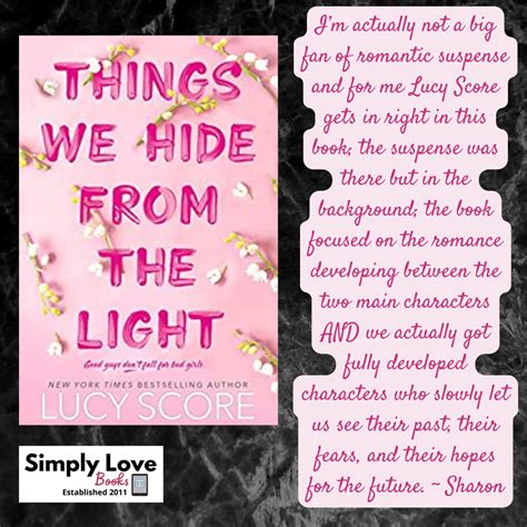 Sharon's Review Things We Hide From The Light By Lucy Score, 42% OFF