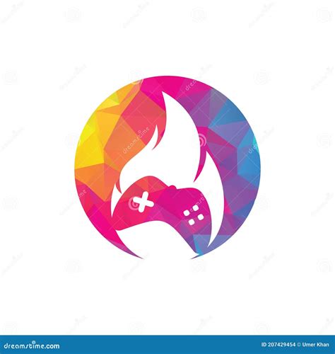 Gaming Fire Logo Icon Designs Vector. Stock Vector - Illustration of ...