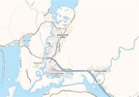 Juneau International Airport Map, Alaska