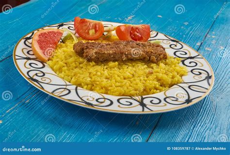 Persian Pan Kebab stock image. Image of dining, horizontal - 108359787