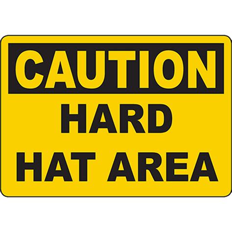 CAUTION Hard Hat Area Sign | Graphic Products