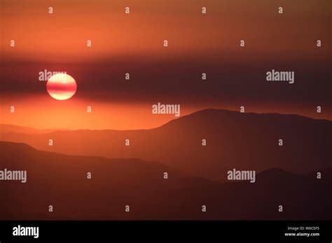 View of Andes mountains at sunset,Chile Stock Photo - Alamy