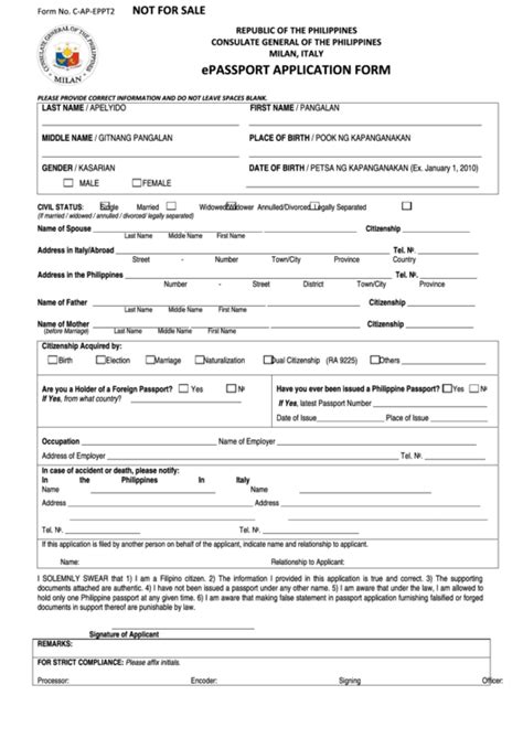 Passport Renewal Form Philippines Download - Printable Form 2024