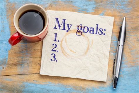 My goals list on napkin and coffee Stock Photo by ©PixelsAway 95204024